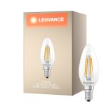 Ledvance Classic LED E14 Kerze Fadenlampe Klar 3.4W 470lm - 840 Kaltweiß| Ersatz Für 40W