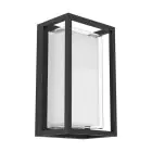 Eglo Wandleuchte Genovese Aluminium Schwarz 10W 1050lm - 865 Tageslichtweiß | IP65