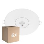 Lot 6x Noxion LED Emergency Spot Blanc 3W 240lm - 850K Blanc Froid | Éclairage de secours 3 heures - Autotest - 140mm